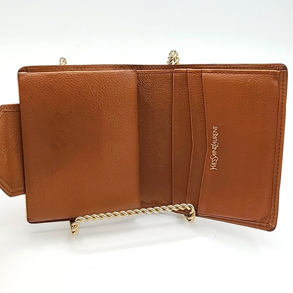 Yves Saint Laurent brown leather kisslock wallet - Picture 10 of 14